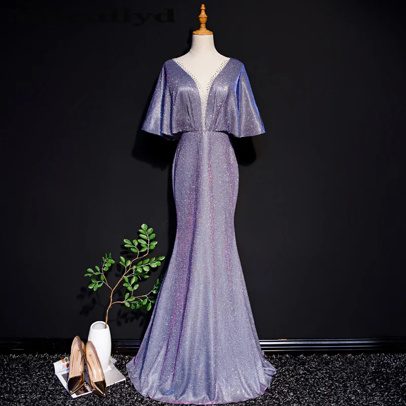 

Mbcully Sheer Scoop Neck Mermaid Prom Dresses Long 2019 Open Back African Black Girls Formal Party Gowns Robe De Soiree Hot Sale