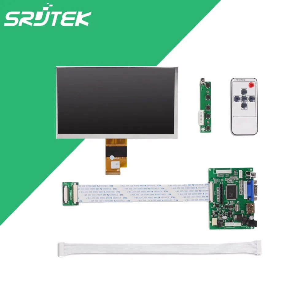 7 дюймовый 40 контактов 1024(RGB)* 600 TFT ЖК дисплей с пультом дистанционного управления