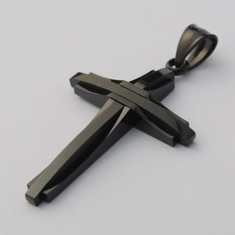 Корейская версия мужского Креста Ожерелье 316 из нержавеющей стали титановая сталь индивидуальная подвеска - Цвет: HG15492