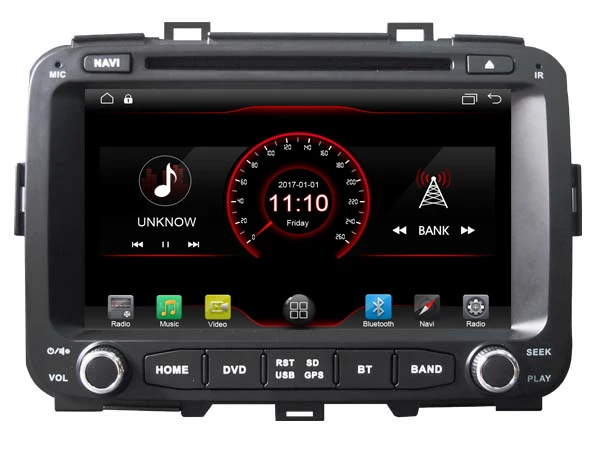 Автомобильный мультимедийный плеер Android 9 1 GPS Bluetooth стерео подходит для KIA CARENS Rondo