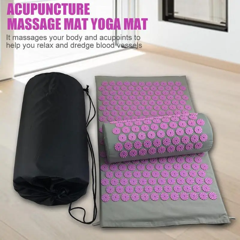 

Massager Cushions Acupressure Mats Pillow Yoga Mats Relieve Back Pain Spike Mat Head Neck Back Foot Massage Yoga Mats