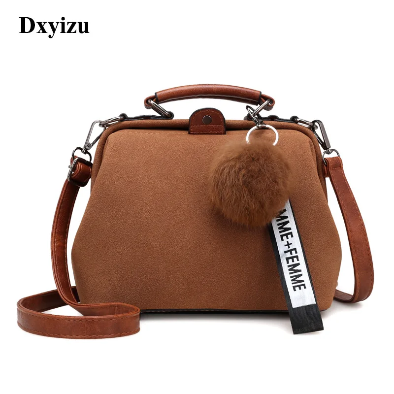 

Shell Bag Women Leather Handbags Fashion Hairball Women Messenger Bags Bolsa Feminina Shoulder Bags Ladies Tote Bag Sac A Main