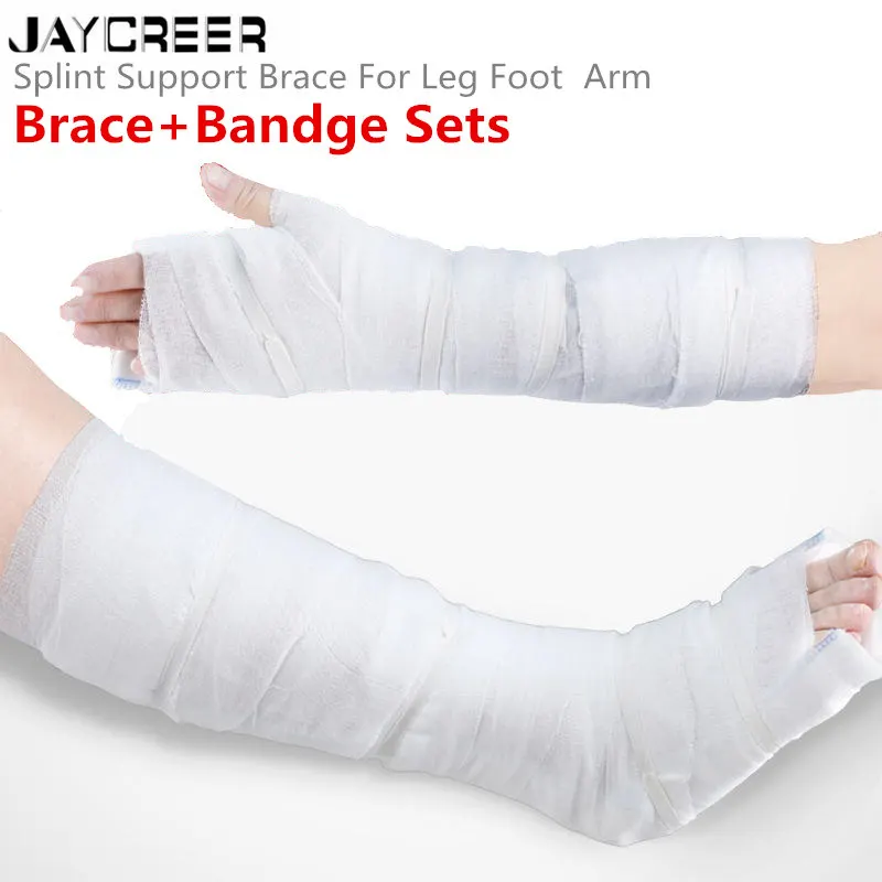 

JayCreer Medical Plaster Splint And Fast Bandage Leg Support Brace With Cotton Bandage Full Sets