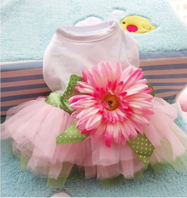 2016_summer_Puppy_Dog_Sunflower_Fairy_Skirt_Clothes_Sweety_Dog_Tutu_Princess_Dress_Pet_Dancing_costume_Apparel_2