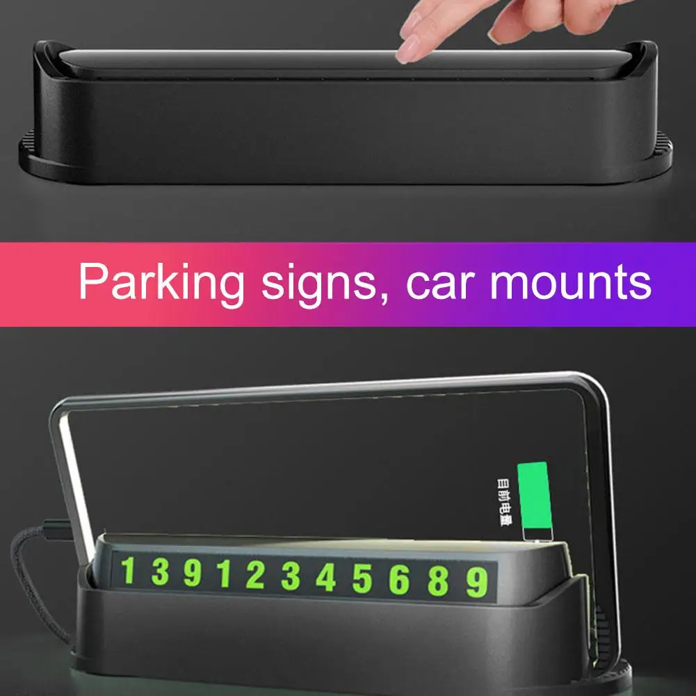 

Multifunction Car Temporary Stop Sign Phone Holder Number Plate Parking Card