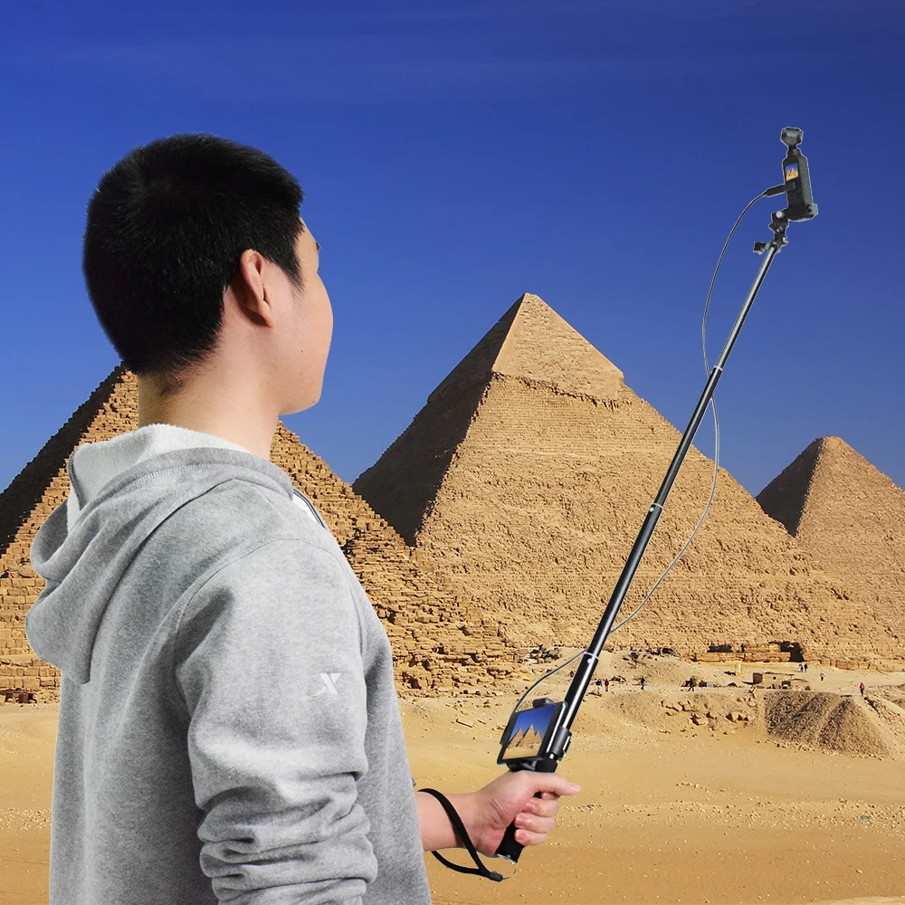 Удлинительная палка для селфи для DJI OSMO Pocket Handheld Gimbal Stabilizer с кронштейном для крепления телефона