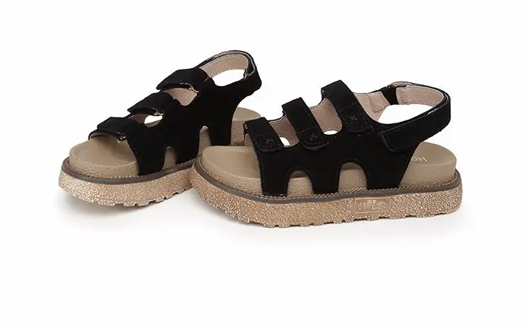 

sweet Brand women shoes woman sandals Gladiator Genuine Leather Hook & Loop Solid Back Strap Flat with Platform Rome LeisureA741