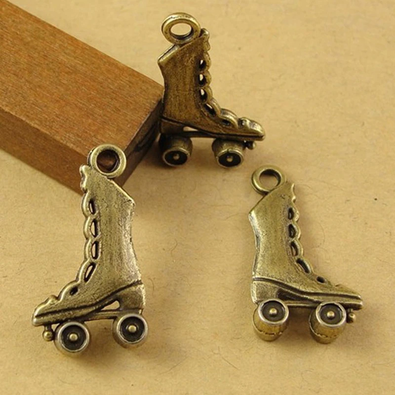 21*12*5mm bronce antiguo Retro patín de hielo, patines colgante, DIY joyería hecha a mano al por mayor patinaje zapatos charm|skate charm|roller skate charmcharm pendant - AliExpress