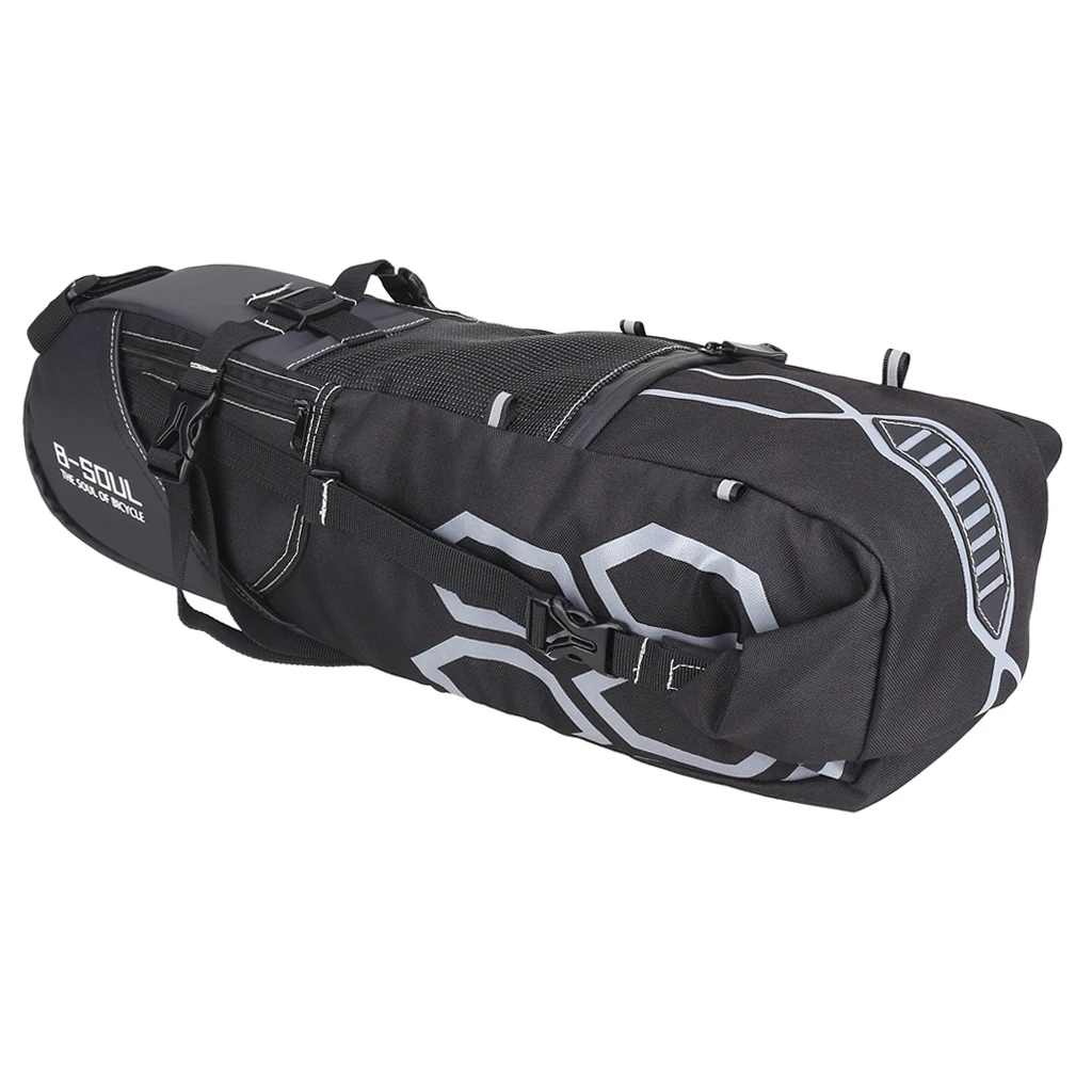 12L Bike Saddle Bag Mountain Road Bicycle Cycling Rear Seat Rack Trunk Bag Pocket Shoulder Pack Pannier Carrier