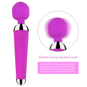 Man nuo 10 Speeds Powerful AV Magic Wand Clitoris Sex Toys for Women G spot Vibrator Massager Adult Sex Product 2