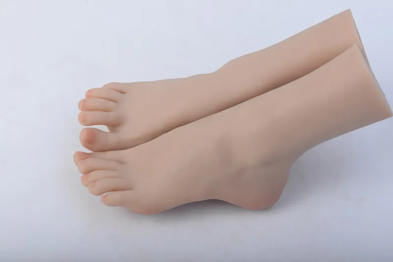 1 пара реалистичных женских ног, пальцы могут делать фиксированные движения, Фетиш ног силиконовые девушки Моделирование Модели ног