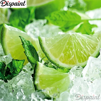 

Dispaint Full Square/Round Drill 5D DIY Diamond Painting "Fruit lime scenery" 3D Embroidery Cross Stitch 5D Home Decor A10723