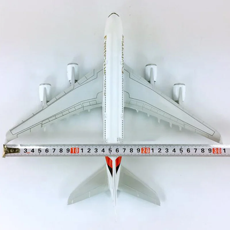 30 см/36 см 1:250 весы Airbus A380-800 модель ОАЭ авиакомпания с легированной основой самолета коллекционный дисплей