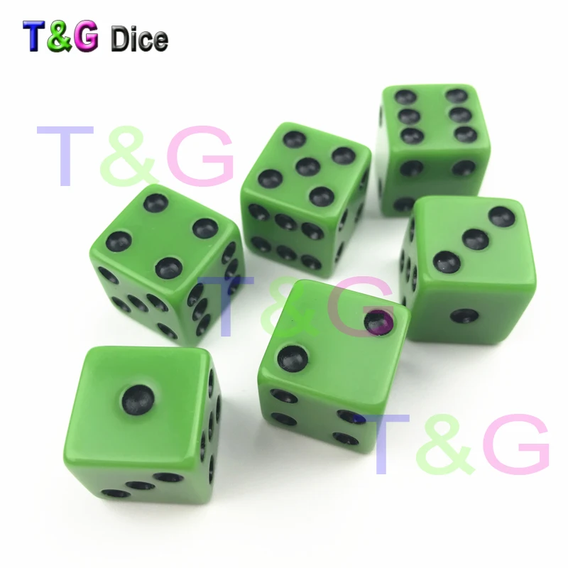 Красочные T& G игральная кость 16 мм шестигранники/D6 Стандартный точки 6 шт./компл. для Bar/ролевые игры/Аксессуары для настольной игры