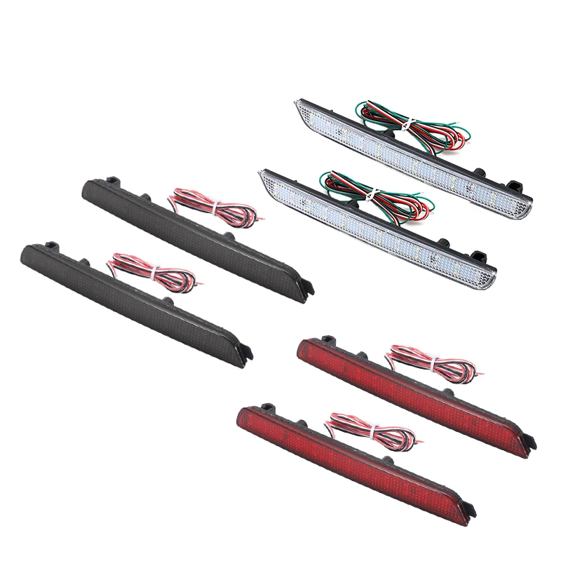 Günstige 2 stücke 12 v 24 LED Auto Hinten Bumper Licht LED Reflektierende Streifen Nebel Licht Parkplatz Warnung Lampe Schwanz Bremse licht Für Mazda 3 04 09