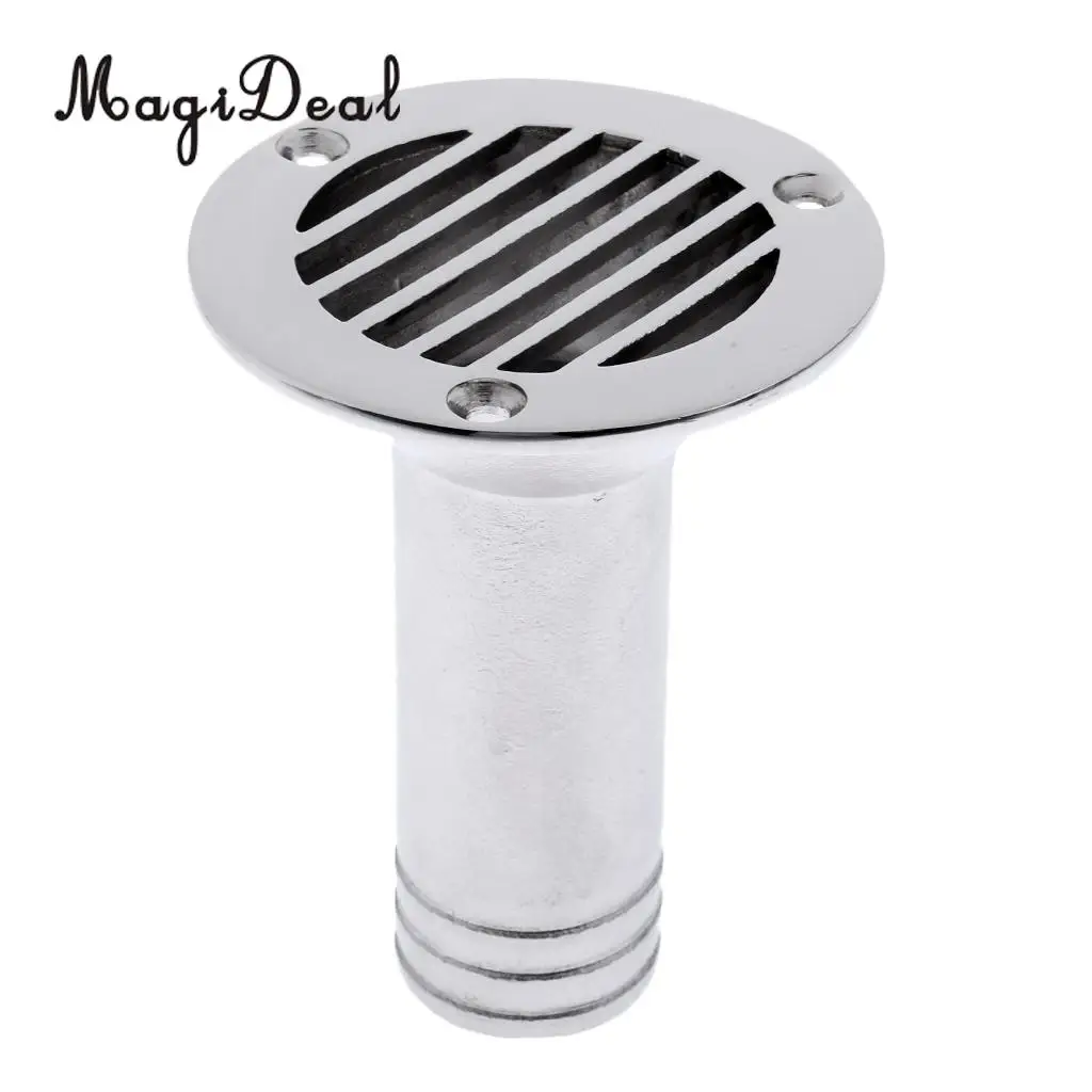 Polished 316 Stainless Steel Boat Deck Drain Scupper For Marine Boat Yacht Accessories