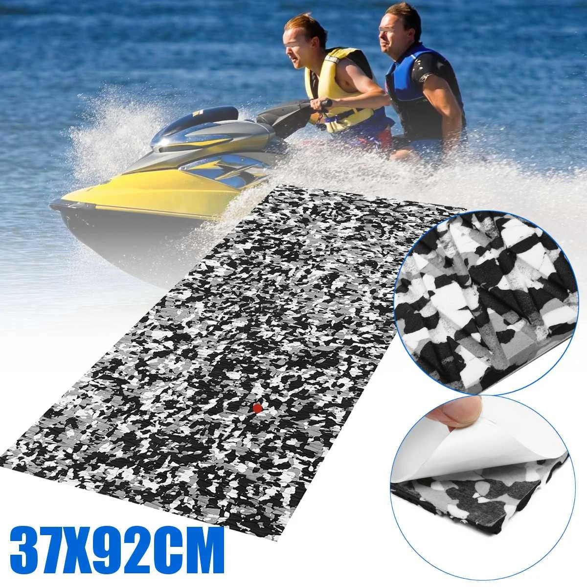 

37x92cm 5mm Water Scooter Non skid Marine Floor EVA Foam Decking Boat Sheet Carpet Camouflage