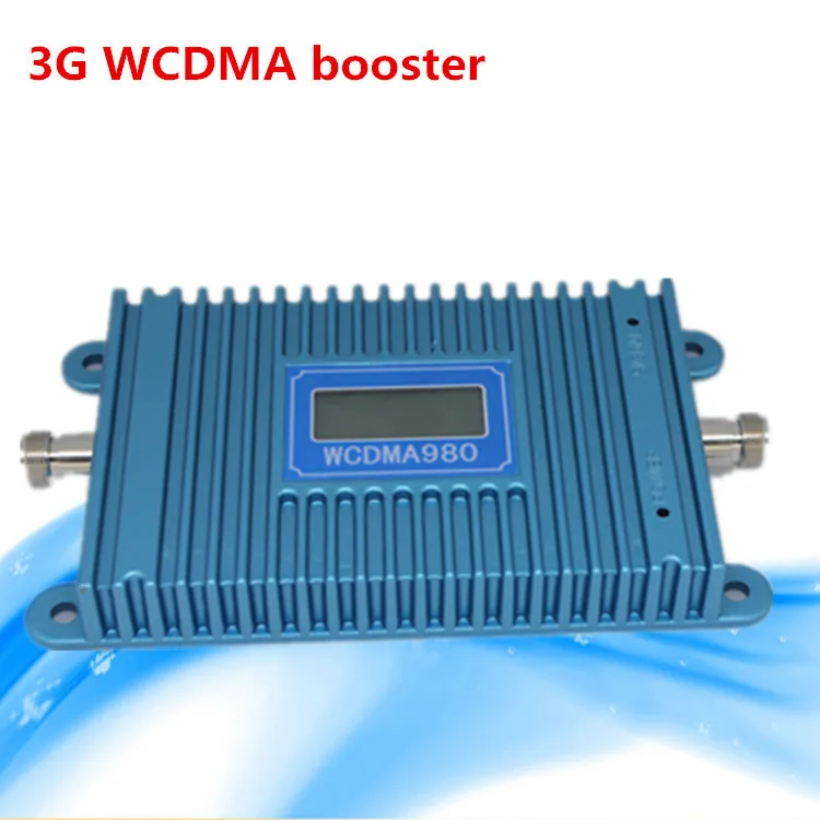 ЖК-дисплей! W-CDMA 980 усилитель сигнала WCDMA 3g усилитель сигнала 3g мобильного телефона 2100 МГц, репитер/ретранслятор сигнала+ Мощность адаптер