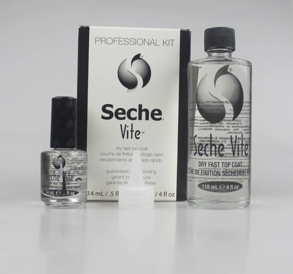 From USA Original SECHE VITE Dry Fast Top Coat Bright Oil 118ml Salon Nail Care Beauty Tool Guaranteed Non-yellowing 695B seche nail lacquer smitten by seche