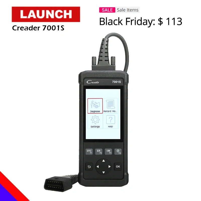 

Launch Creader 7001S ABS Air Bag System Diagnostic Tool Full OBD2 Car Code Reader Scanner with Oil Reset Brake Reset CR7001S