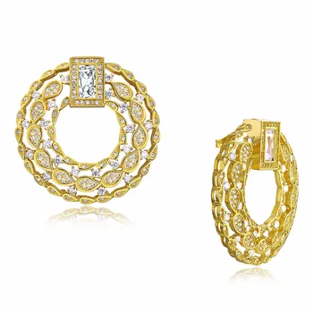 

Latest Jewelry Earrings Setting with AAA Cubic Zirconia Nice Wedding Earrings Allergy Free