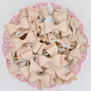 

500pcs/lot Mini Leather Bows Faux Leather Bows Hairbands Craft Without Hairclips Baby Hair Accessory