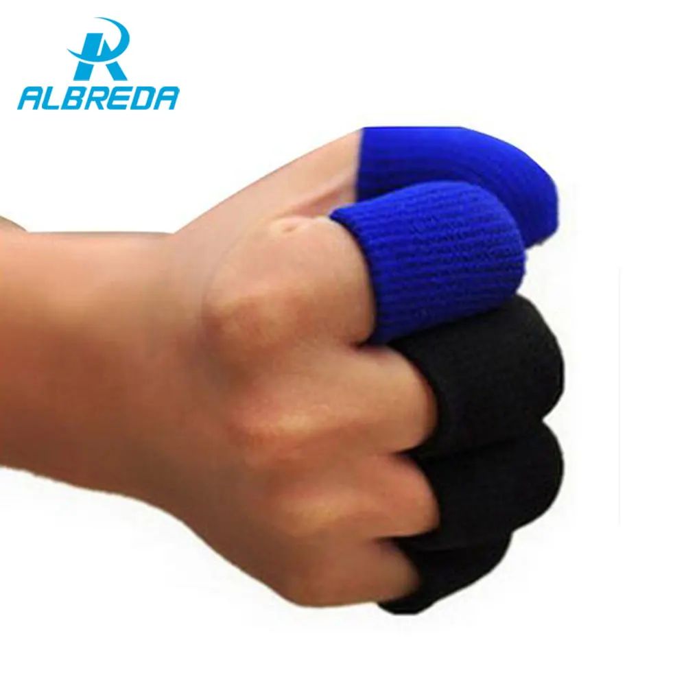 

ALBREDA Elastic Finger sleeve Sports support brace thumb Protector for Basketball Volleyball Badminton Fitness Gym health care