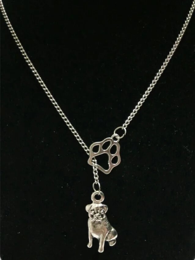 

Alloy cat/dog paw Pendant Necklace Vintage Silver Mixed cute dog Choker Collar Slidable Necklace Charm Pendant Jewelry-113
