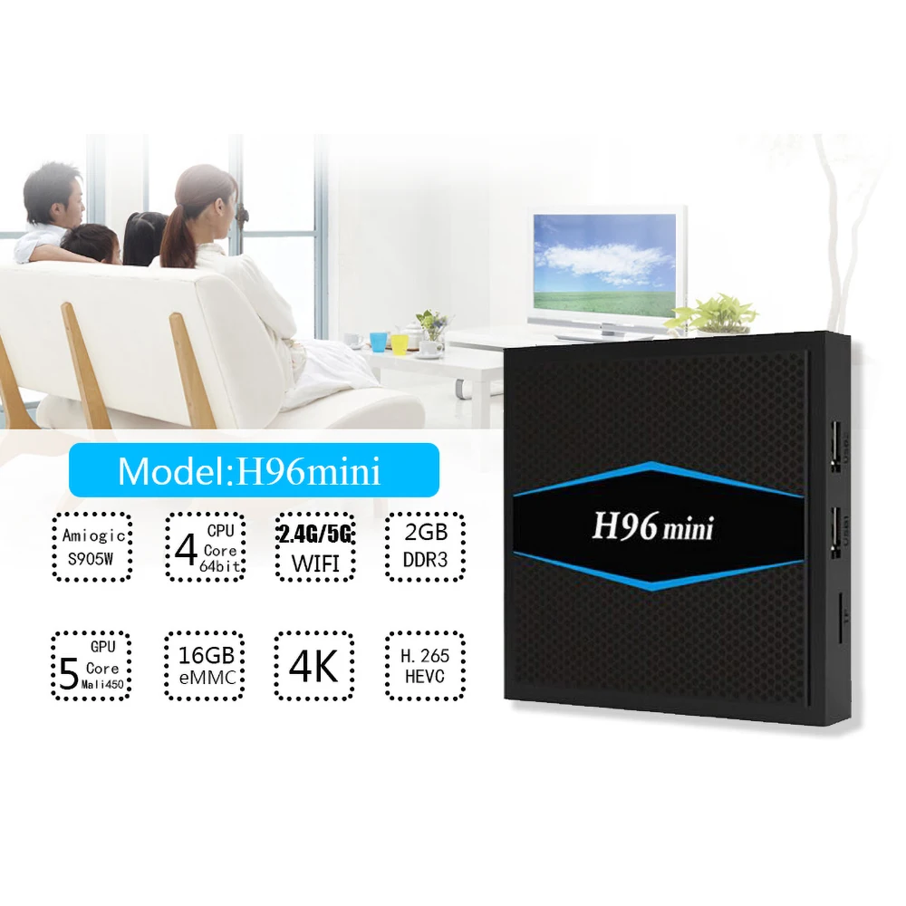 Kebidumei для Netf H96 Мини Смарт ТВ приставка Android 7 1 2 4G/5G Wifi Bluetooth 4 0 S905W четырехъядерный