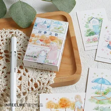 28 листов/набор песня четырех сезонов ломо карты мультфильм Мини открытка День рождения поздравительная открытка с сообщением