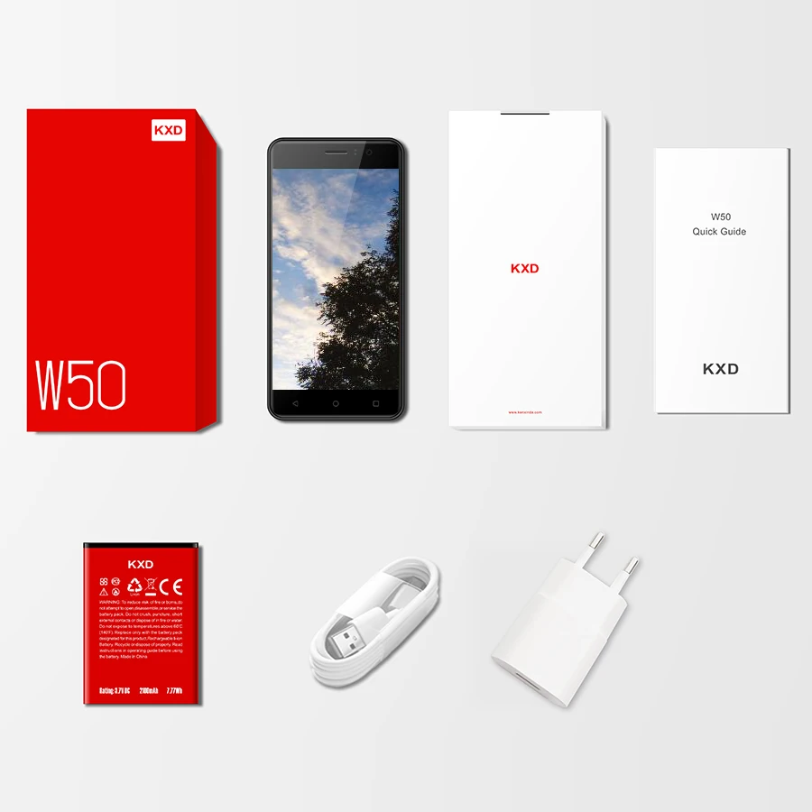 Оригинальный KXD W50 Оперативная память 1 ГБ Встроенная 8 GB смартфон 5 0 &quotAndroid 6 MTK6580 4