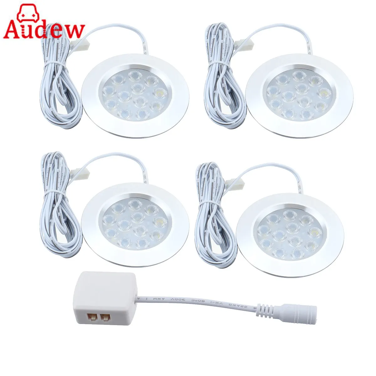 

4Pcs Universal 300LM Car LED Interior Lamp 6500K Spot Light For Camper Van Caravan Motorhome Boat for VW T4 T5
