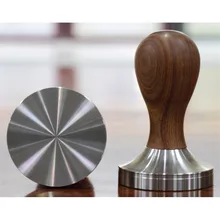 Neue Edelstahl 57,5mm 58mm Holzgriff Kaffee Tamper Barista Espresso Tamper Kaffeebohne