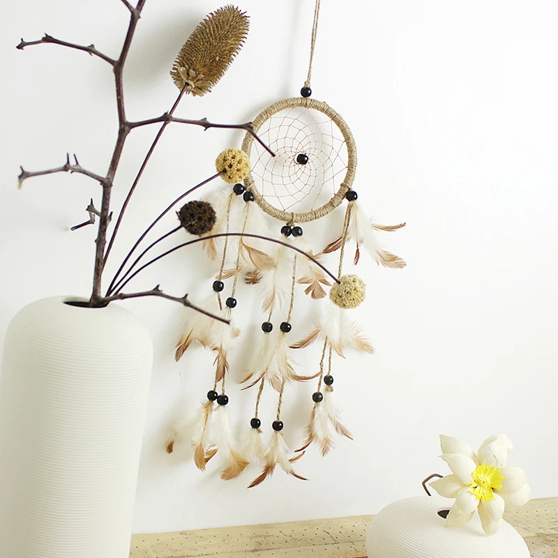 Indian Handmade Dream Catcher Hanging Decoration Feathers Craft Gift for Home Decoration Ornament Craft Gift 4