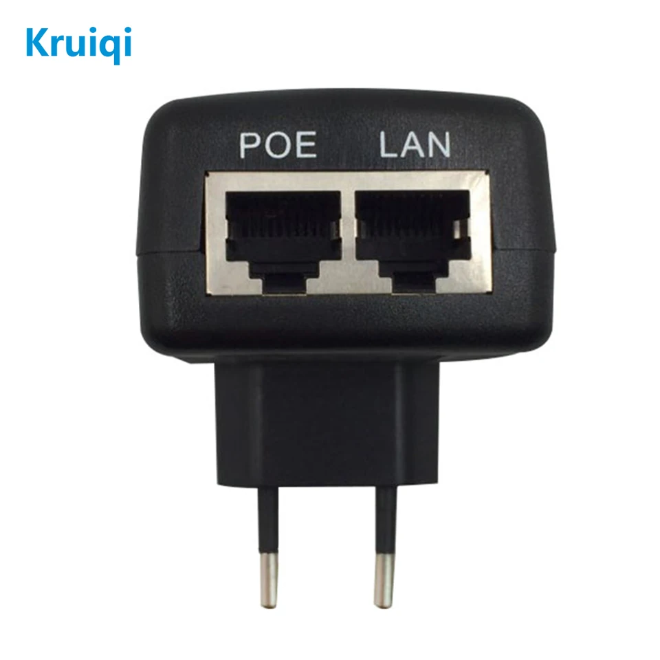 Kruiqi Ethernet POE инжектор DC 48 В 0.5A настенный штекер POE переключатель адаптер питания ЕС/США вилка опционально