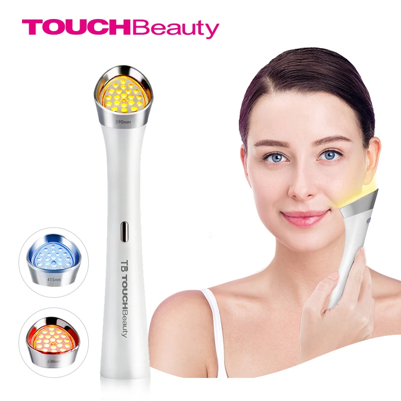 TOUCHBeauty 3 в 1 красные, синие желтый свет терапии акне устройства для удаления морщин омоложения кожи лица массаж лица TB-1611ABC