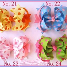 Новинка 300 шт 3,5-" кольцо для волос банты пестрая Заколка Для Девочек Бутик банты для волос