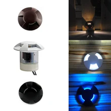 Алюминий DC12V 3 Way Освещение светодиодный подземный свет IP67 Светодиодный открытый сад лампы встраиваемые набор из 10(белый/ коричневый/черный чехол