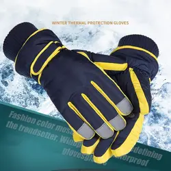 Мужские лыжные перчатки безопасности мотоциклов ветер воды доказательство Экран Touch зимы защитные теплый морозостойкий на открытом