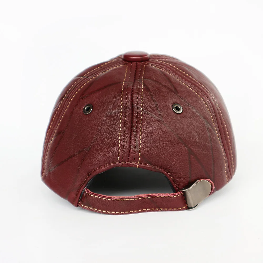 Boolawdee новые модные потепление человек Регулируемый кожаный бейсболка для отдыха для мужской Boyfriend Повседневная шапка M831