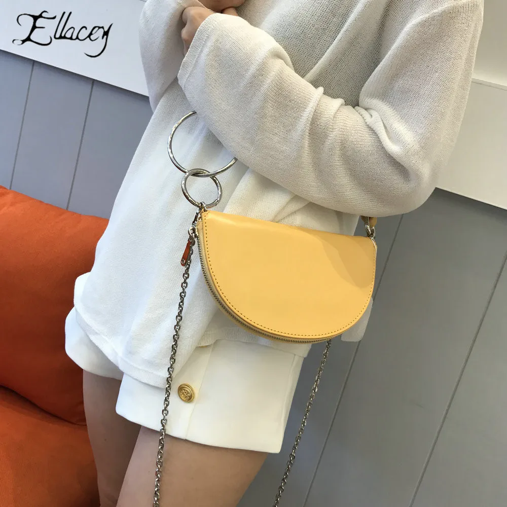 

2019 Summer Genuine Leather Mini Square Bag Fashion Style Lady Clutch Crossbody Bag Luxury Handbag Small Wristlets Saddle Bag