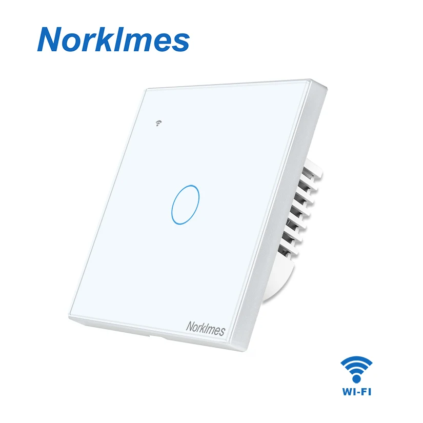 

Touch EU Wifi Wall Touch Switch 1 Gang 1 Way Wireless Remote Light Relay App Control Work with Alexa Google Home