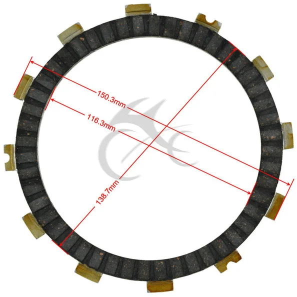7 шт. диск сцепления Набор для Honda CR250R TKX450 CR480R CR500R XR500R XL600R TRX700 Kawasaki KSF450 B8F B9F баф BBF BC KFX450R