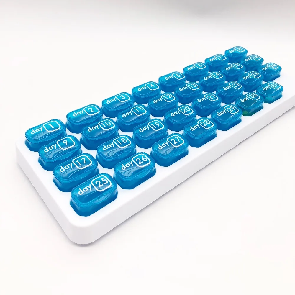 

Medicine box for One Month Portable Pill Box 31 lattice Folding Vitamin Medicine Health Care Pill Cases tool box