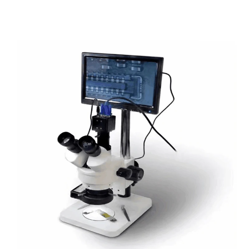 

Simul Focal 3.5X-90X Trinocular Microscope Zoom Stereo +1080P VGA output +8 inch HD LCD Monitor