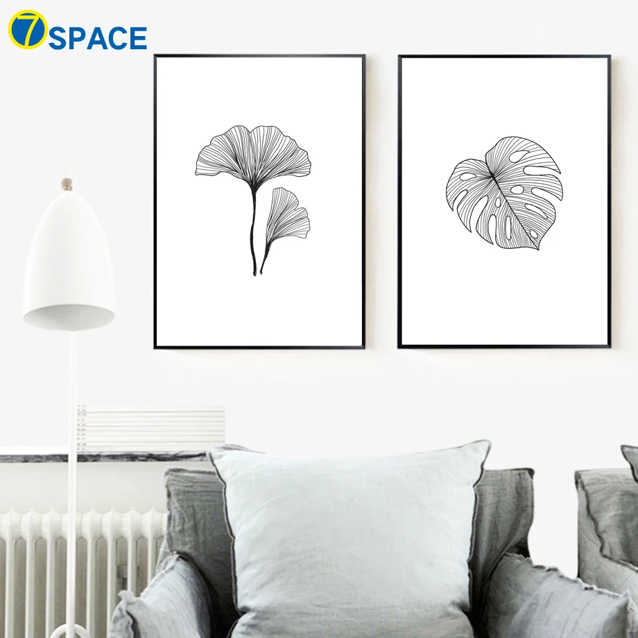 

Ginkgo Biloba Monstera Leaves Posters And Prints Wall Art Canvas Painting Nordic Poster Wall Pictures For Living Room Home Decor