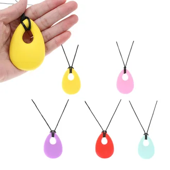 

Food Grade Kids Silicone Baby Teether Ring Soft Teething Necklace Toddler Infant Tooth Training Chewing Massager