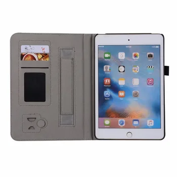 

PU leather Case Cover For Apple Ipad Mini 4 Folding Bracket Design Card Slot