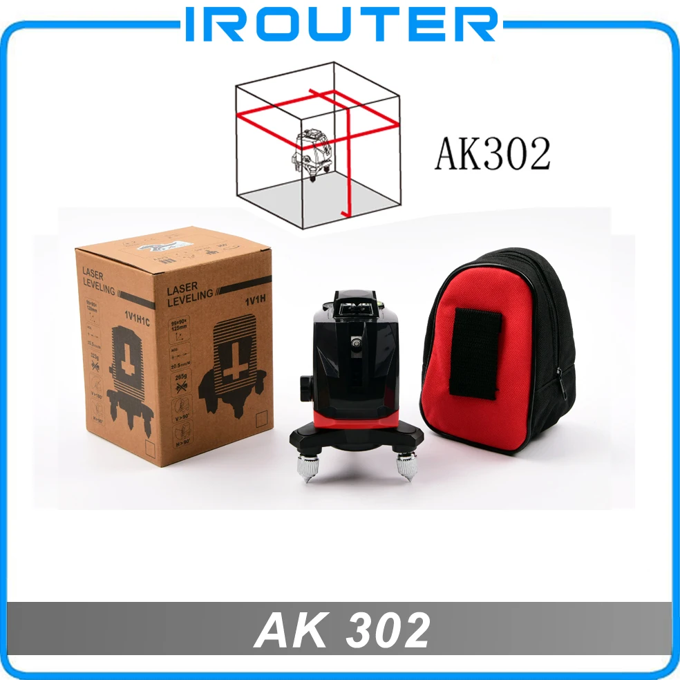 

ACULINE AK302 red laser level , red ray level , 5 lines laser level