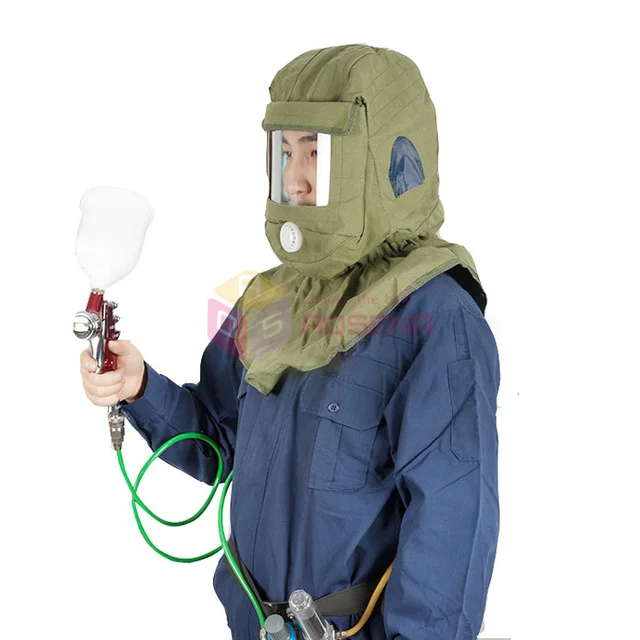 New High Quality Air Fed Sandblast Helmet Air Supply Full Face Mask Kit